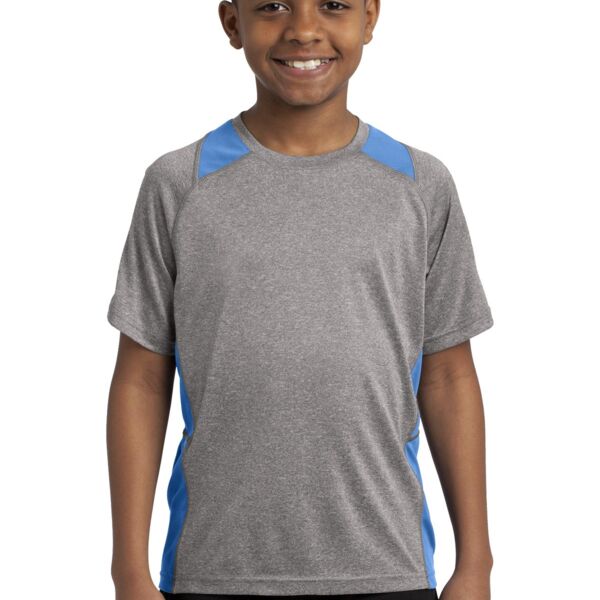 Youth Poly Heather Colorblock T-Shirt Thumbnail